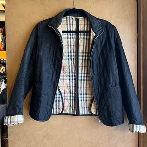 Burberry black quilted jacket